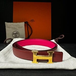 Hermès Belt with Gold Buckle